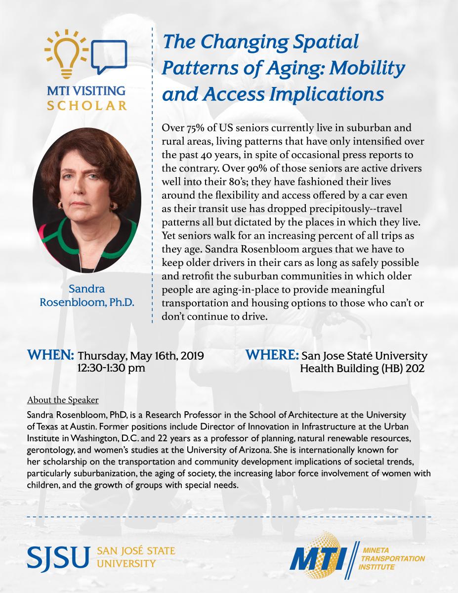MTI Visiting Scholar Series Presents Dr Sandra Rosenbloom In 